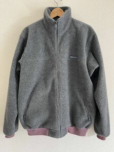 Patagonia パタゴニア フリース リブジャケット フルジップ L グレー アメリカ製　美品　