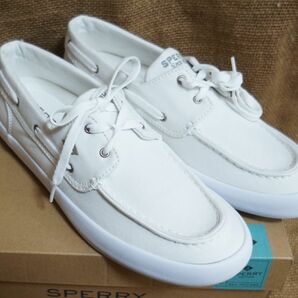 新品 SPERRY TOP-SIDER US9M 白 WAHOO SATURATED WHITE スペリートップサイダーの画像1