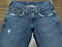 ※TRUE RELIGION トゥルーレリジョン JOEY 本革フラップ デニムパンツ インディゴ 米国製 28 　　　　　 BJBD.B_画像6