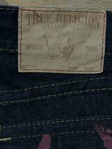 ※TRUE RELIGION トゥルーレリジョン BILLY ペイント デニムパンツ 未裾直 濃紺 米国製 希少サイズ 27 　　　 BJBD.B_画像9