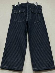 ※ONI DENIM 鬼デニム 鬼ジーンズ ONI-207HJS ストライプベイカーデニムパンツ 日本製 濃紺 34 　　　　 BJBD.B