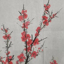 書道 書画 收藏 中国の有名な書道家【民国書画大宗師王雪濤画作花鳥画『紅梅花図凌寒独自開財源広進』 】・中国古美術 M s6-013030_画像4