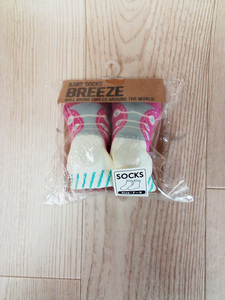 ot1305 ○送料無料 新品 BREEZE ブリーズ ベビー 靴下 7~9㎝ ピンク ホワイト 靴柄 履き口ゴム カラフル 脱げにくい ちびソックス