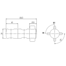 LIXIL INAX スライドバー用シャワーフック部 メッキ A-3682/NC 径24ｍｍスライドバー用 【バー直径24ミリ専用品※30ミリ取付不可】_画像3