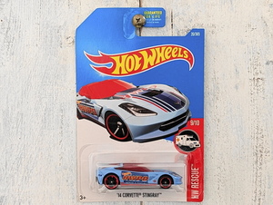 シボレー コルベット スティングレー '14 CHEVROLET CORVETTE STINGRAY 水色■2017 US版 HOT WHEELS ホットウィール