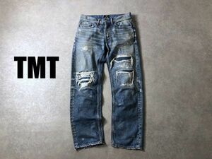 定価3.6万●T.M.T●COMFY DENIM 5P STRAIGHT(DAMAGE) ダメージ加工デニム パンツ