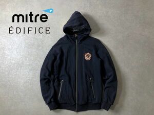 EDIFICE別注●mitre●コラボ ZIP スウェット パーカー●マイター×エディフィス