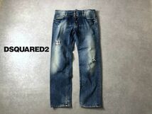 名作'01年モデル●DSQUARED2●ヴィンテージリペア加工 アーカイブ デニム パンツ●ディースクエアード_画像1