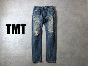 T.M.T.●STRETCH LONESTAR-PAINT DENIM 5P TAPERED ダメージリペア加工 デニム パンツ