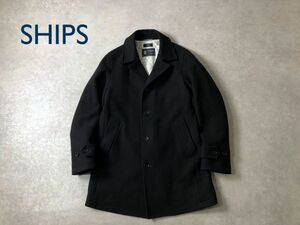 SHIPS●SUPER140'S 高級ウール素材デザイン コート●シップス