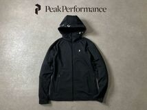 定価1.7万●PeakPerformance●登山アウトドア ストレッチ ウォーム パーカー RIDER ZIP HOOD●ピークパフォーマンス●ブラック_画像1