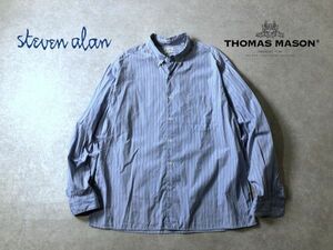 steven alan●THOMAS MASON社製生地 ストライプ シャツ●スティーブンアラン