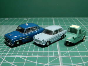 1/80　昭和の自動車３台希少セット　クラウン・パブリカ・ミゼットまとめて３台　未使用品★全国送料520円