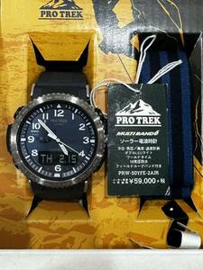 CASIO PROTREK プロトレック クライマーライン PRW-50YFE-2AJF ダークブルー　ナイロンベルトセット 美品