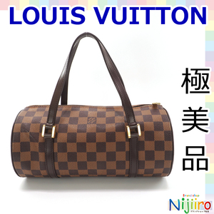 【極美品】ルイヴィトン　LOUIS VUITTON ダミエ　パピヨン　26 トートバッグ　ハンドバッグ ミニボストンバッグ ブラウン　茶色