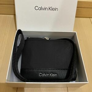 送料無料　未使用　カルバンクライン Calvin Klein K50K508515BAX ミニ財布 ストラップ付き　メンズ　レディース ckブラック