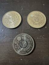 FIFAワールドカップ2002 記念硬貨　500円3枚_画像1