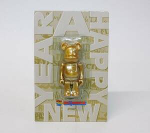 【未開封】BE@RBRICK 2003 年賀状 ベアブリック HAPPY NEW YEAR ゴールド 100% メディコムトイ