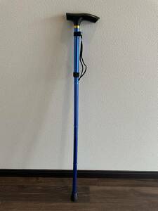 [① blue ] folding cane stick light weight aluminium aluminium stick 5 -step adjustment possibility walking assistance seniours nursing mountain climbing folding cane 