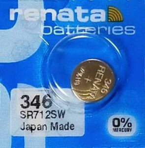 renata酸化銀346ボタン電池１個［ゆうパケット］SR712SW互 SR712W換