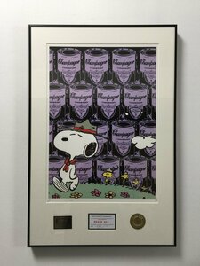 DEATH NYC 額付き 世界限定100枚 アートポスタ スヌーピー SNOOPY 春の遠足 Andy Warhol スプレー缶 Tomato Soup 紫の 現代アート