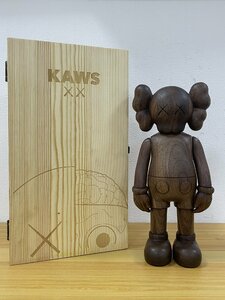BE@RBRICK KAWS 400% x カリモク by Medicom Toy Kaws ベアブリック carved wooden 超人気 ■ 置物 ■ 中古 ■ 美品 ■ 箱付き