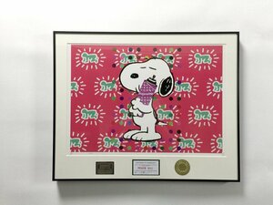 DEATH NYC 額付き 世界限定100枚 アートポスター スヌーピー Keith Haring キース・ヘリングsuperme LV ルイ・ヴィトン 現代アート