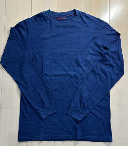 B-13 BLUE BLUE ブルーブルー ハリウッドランチマーケット H.R.MARKET ハリラン HRM 長袖 Tシャツ ロンT インディゴ 無地 サイズ3