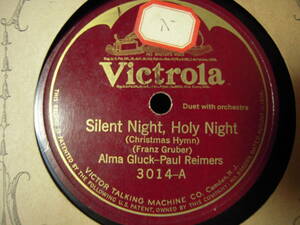 【US盤SP】「Alma Gluck-Paul Reimars/Silent Night,Holly Night