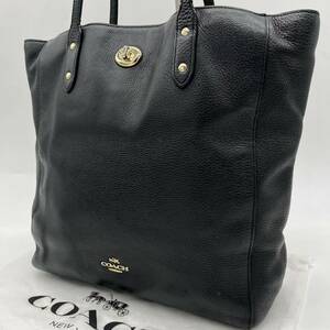 1円～【入手困難品】コーチ COACH トートバッグ ビジネスバッグ ブリーフケース A4 レザー メンズ レディース ブラック ターンロック