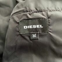 極美品/Lサイズ相当/DIESEL ディーゼル ニット切り替え キルティング ダウンジャケット MA-1 ケーブル編み 胸ロゴ グースダウン90% _画像6