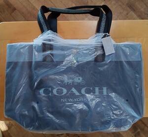 USAで購入　未使用　COACH コーチ 91131 トートバッグ キャンバス デニム B4サイズ対応 インディゴブルー 青系　ブルー レディース