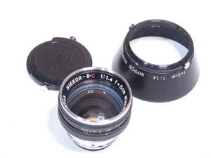 ニッコールSC　5cmF1.4　S用　美品　フード付き／Nikon　NIKKOR