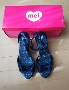 melmeru rain shoes sandals Wedge sole ribbon usually using also navy navy blue 7 melissa Melissa Second line Raver shoes 