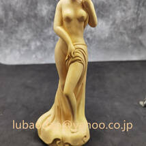 実木彫刻の 木工細工 裸婦像 彫刻 女性 美術工芸品 _画像5