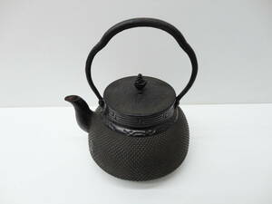 骨董祭 本場盛岡 岩鋳 南部鉄器 急須 茶器 コスキアラレ 箱有 煎茶道具 鉄急須 コレクション アンティーク レトロ 中古品 保管品