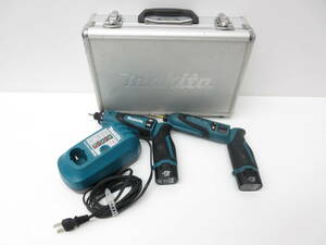 工具祭 makita マキタ 充電式ペンインパクトドライバ ドライバドリル DF010D TD021D DC07SA 通電確認済 中古品 