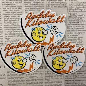 ステッカー3枚セット/Reddy Kilowatt レディキロワット シール ビニール レーシング アメリカン雑貨 USA 世田谷ベースグッズ 車 バイク