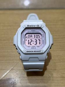 CASIO カシオ BabyG ベビージー BG-5606 SHOCK RESIST レディース腕時計 動作品 ホワイト ピンク クォーツ腕時計