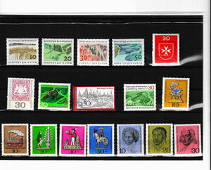 ドイツ 1969年 17種 ベートーベン他 未使用 MNH（ヒンジ跡なし） - ac19-26