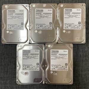 【動作品】TOSHIBA 3.5 S-ATA(SATA) 1TB×5 (合計5TB）ハードディスク HD 動作品