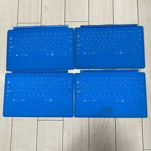 4台【動作未確認】Microsoft Surface Touch Cover 1515 surface初代/2/ Pro/Pro 2対応 タッチカバー キーボード シアン ライトブルー