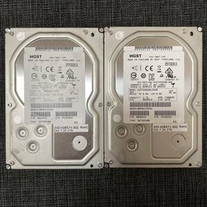 2台【動作品】HGST 2TB 7.2K 3.5 SAS 2TB（2000GB）×2 計4TB ハードディスク HDD 　