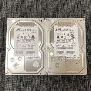 2台【動作品】HGST 2TB 7.2K 3.5 SAS 2TB（2000GB）×2 計4TB ハードディスク HDD 　　