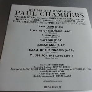 POUL CHAMBERA SEXTET ポール・チェンバース  WHIMS OF CHAMBERSの画像4
