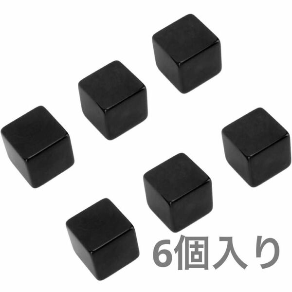 ブランクサイコロ　6面DIY用　ブラック　黒　キューブ　六面体　無地　柄なし　