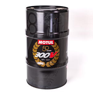 MOTUL 300V 空缶 ペール缶 ドラム缶 60L 50周年記念缶 ガレージ ガレージ家具 オイル缶 エンジンオイル ガレージインテリア 