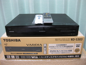 TOSHIBA　VARDIR　RD-S303　HDD & DVD レコーダー　純正リモコン付属　ジャンク　