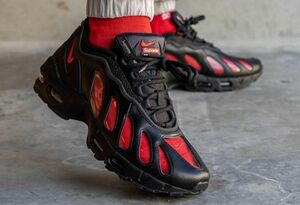 Supreme × Nike Air Max 96 Black Speed Red Clear