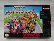 北米版 SFC SNES スーパーファミコン スーパーマリオカート SUPER MARIOKART スーパーニンテンドー 箱有り 取説付き_画像1